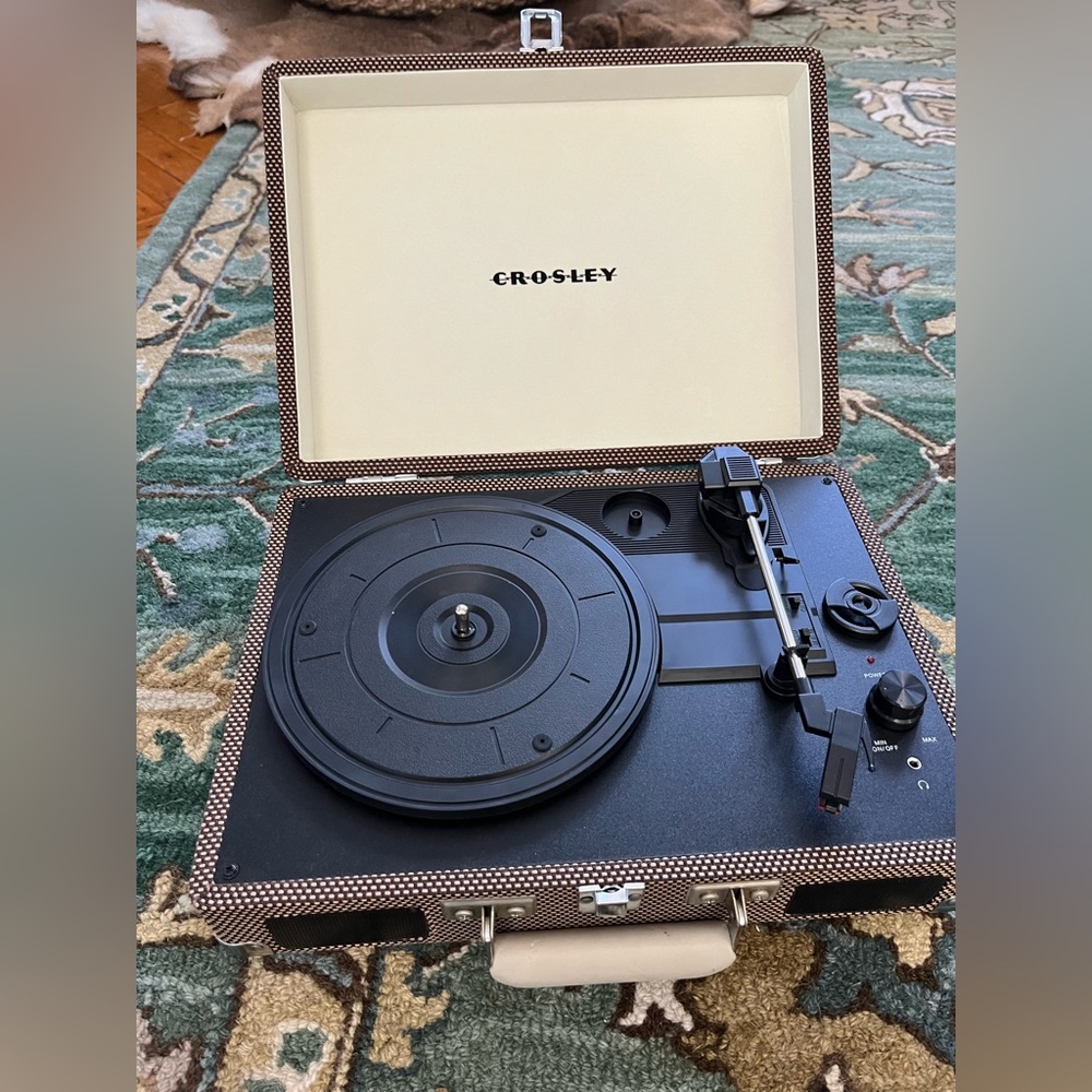 Crosley suitcase record player turntable retro 3 speed electric